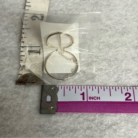 NEW SASKIA DIAZ Silver Wire No 2 Double Ear Cuff SSENSE - Picture 2 of 10